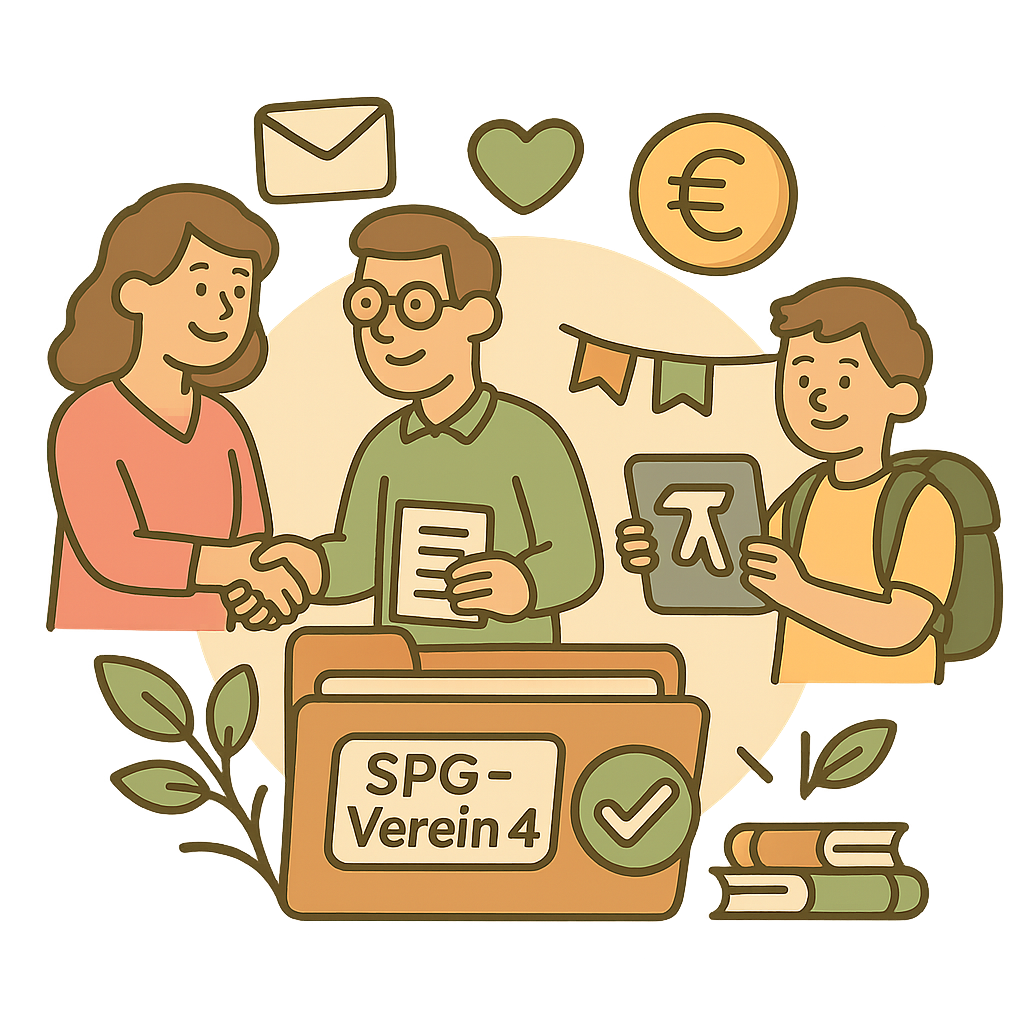 Illustration: Schulförderverein verwaltet Mitglieder und Beiträge mit SPG-Verein 4